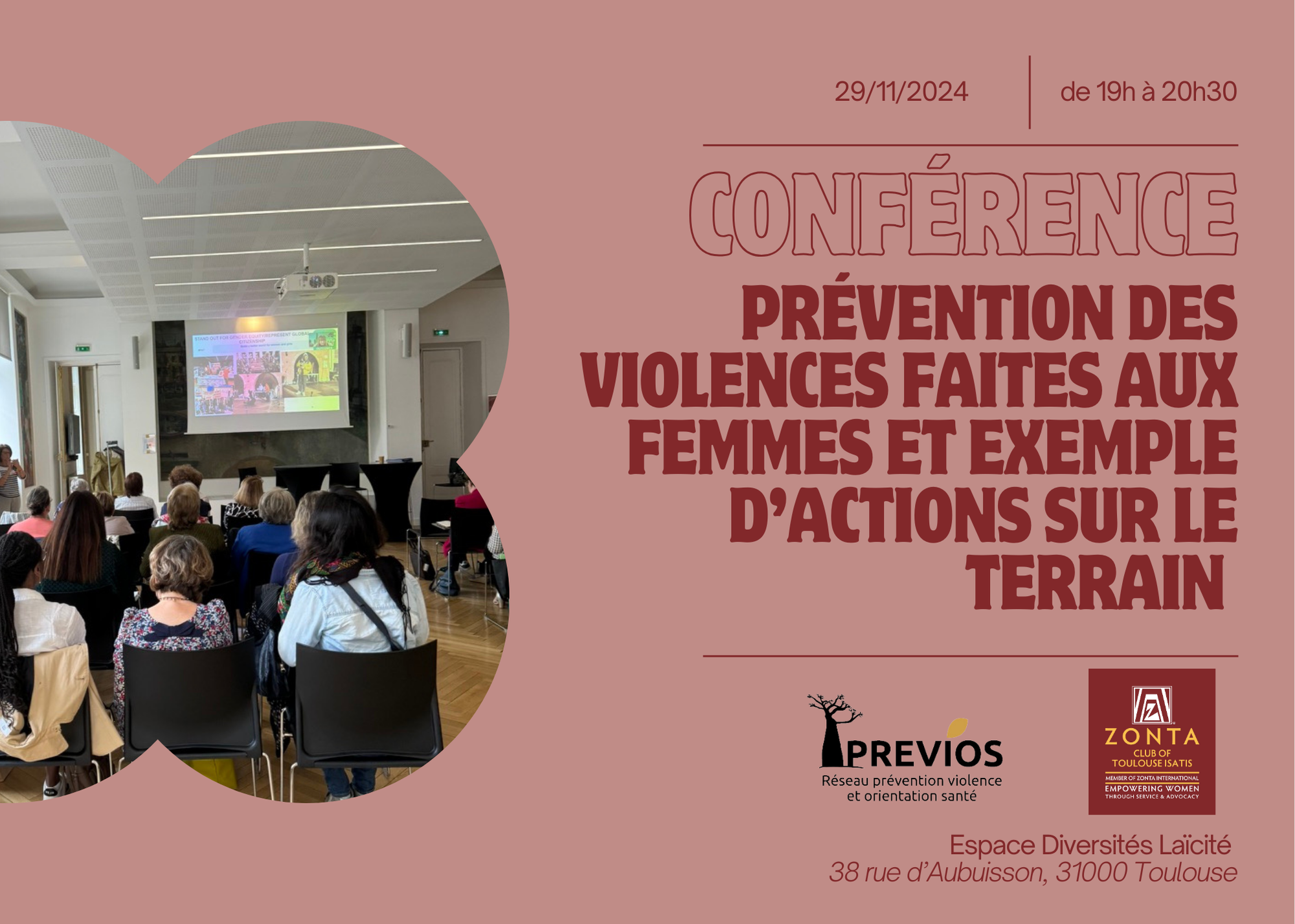 Conférence Zonta en partenariat avec Prévios